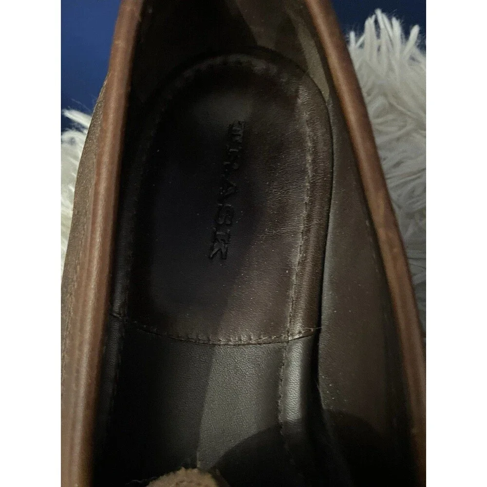 Trask Loafers Mens Size 10.5 Brown Waxed  Leather Shoes Slip On